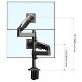NORTH BAYOU H180 stoni nosač za dva monitora mat crni 17-27 inča | Eponuda.com
