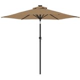  Vrtni suncobran s čeličnom šipkom smeđesivi 225 x 225 x 212 cm | Eponuda.com
