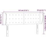  Vzglavje z ušesi svetlo sivo 147x23x78/88 cm žamet, (20792581) | Shoptok.si