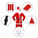 Family Christmas Božičkova obleka 5 delna - jakna, hlače, kapa, brada in pas | Shoptok.si