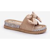 Boto FK1 Women's Platform Sandals with Bow Beige Aflia | shoptok.hr