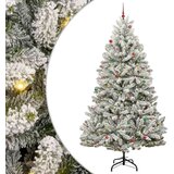 vidaXL Umjetno božićno drvce Zelena i bijela 300 cm PVC i metal | shoptok.hr