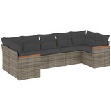  The Living Store Vrtna sedežna garnitura 7-delna z blazinami siv poli ratan - Vrtna Sedežna Garniture, (21452409) | Shoptok.si