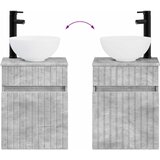  Umivaonik s policom za zid Betonska siva 39 x 35 x 63 cm | Eponuda.com