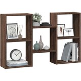 vidaXL Stenska polica rjavi hrast 96x18x60 cm inženirski les | Shoptok.si