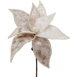 Ena Novogodišnji ukras cvet 43cm 566526/ zlatna/bela | Eponuda.com