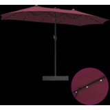  Vrtni dežnik Bordeaux rdeča 385 x 209 x 244 cm Poliester, (5000160791) | Shoptok.si