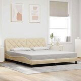 vidaXL Posteljni okvir brez vzmetnice krem 180x200 cm blago, (22053373) | Shoptok.si