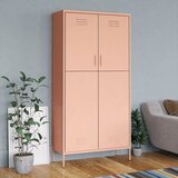 vidaXL Garderobna omara roza 90x50x180 cm jeklo | Shoptok.si