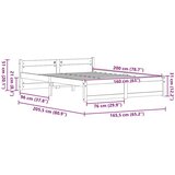  Konstrukcija postelje Voščeno rjava 160 x 200 cm Trdna borovina | Shoptok.si