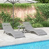  Ležaljke za sunčanje 2 kom sive 184x55x64 cm Puno drvo bagrem | shoptok.hr