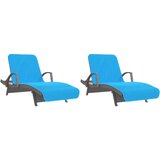  Ručnici za plažu 2 kom tirkizni 75 x 200 cm od tkanine 400 GSM | shoptok.hr