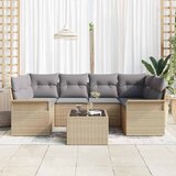  Sjedeća garnitura za vrt 7 pcs Bež Poli ratan | shoptok.hr