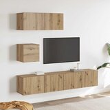  4-dijelni zidni TV ormarić Artisan hrast izrađen od drva | shoptok.hr