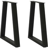 vidaXL Noge za stolić u obliku slova V 2 kom crne 50x(72-73) cm čelik | shoptok.hr