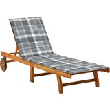  Vrtni ležalnik z blazino trden akacijev les, (20663097) | Shoptok.si