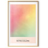  Plakat - Cherry Breeze - Pastel Gradient in Soft Retro Colors 60x90 Zlatni okvir s margom | shoptok.hr