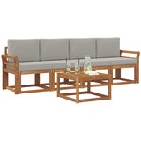  Set vanjskih sofa 5 kom. Prirodna i svijetlo siva | shoptok.hr