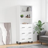  Visoka komoda bijela 69,5x34x180 cm konstruirano drvo | shoptok.hr