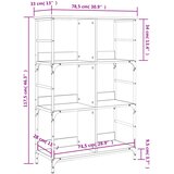 Police za knjige crne 78,5x33x82 cm konstruirano drvo | shoptok.hr