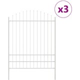  Vrtna Ograda 3 pcs Bijelo 170 x 225 cm Čelik s prahom premazan | shoptok.hr