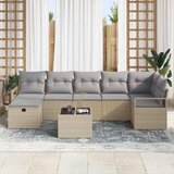  Set sofe 8 kom. Bež i svijetlo siva poliratan 287 x 122 x 85 cm | Shoptok.si
