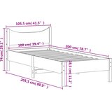  Okvir kreveta bez madraca voštano smeđi 100x200 cm od borovine | shoptok.hr