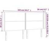  LED uzglavlje tamnosivo 163x16x118/128 cm baršunasto | Eponuda.ba