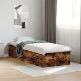 Maison Chic Posteljni okvir - Enojna postelja - Postelja za odrasle dimljeni hrast 100x200 cm inženirski les-J8568, (21770984) | Shoptok.si