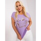 Fashion Hunters Light purple women's plus size blouse | shoptok.hr