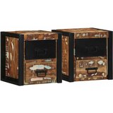 Furnova Nočne omarice 2 kosa Multicolor Masivni les Reclaimed, (21926847) | Shoptok.si