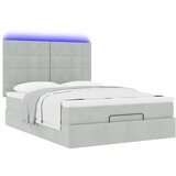  Otomanski krevet s madracima i LED 140x200 cm baršunasti | shoptok.hr