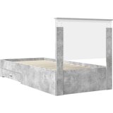  Okvir za krevet s uzglavljem Betonski sivi 90 x 200 cm | shoptok.hr