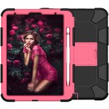 NIKCORP Ovitek za iPad Air 4 10.9 robusten s stojalom in mestom za pisalo, tridelna zaščita pred udarci, silikon, rožnat, (5000139179) | Shoptok.si