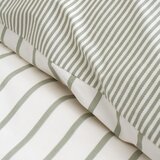 Bianca Zelena/krem pamučna posteljina za bračni krevet/za produženi krevet 230x220 cm Hampton Stripe – | shoptok.hr