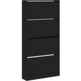 Furnova Omarica za čevlje s 4 predali črna 80x21x163,5 cm, (21954551) | Shoptok.si