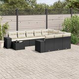 vidaXL 11-dijelni set vrtnih sofa od poliratana s jastucima crni | shoptok.hr