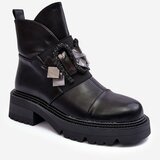Kesi Flat heeled shoes and platform sztyblety black Linestta Cene'.'