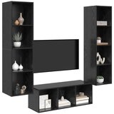 vidaXL Komplet TV omaric 3 pcs Črna Orehovina Konstruiran les, (5000132290) | Shoptok.si