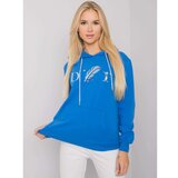 Fashion Hunters women's dark blue kangaroo sweatshirt Cene
