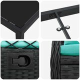  Vrtni set za objed 7 kom. Crna poliratan | shoptok.hr