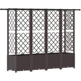  Povišeni krevet s mrežom i krovom Smeđa 202 x 40 x 138 cm PP | Eponuda.com