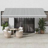 vidaXL Ročno zložljiva tenda z LED antracit in bela 450x300 cm Cene