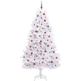 Umetno Zložljivo Božično Drevo Bela 240 cm PVC in jeklo, (5000111453) | Shoptok.si