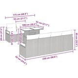  Sjedeća garnitura za vrt s pohranom 8 pcs Siva poliratan | shoptok.hr