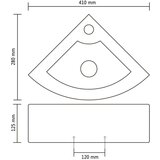  Umivalnik z odprtino za odtekanje 45x32x12,5 cm črn, (21831785) | Shoptok.si