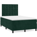 Box spring krevet s madracem tamnozeleni 120x200 cm baršunasti | shoptok.hr