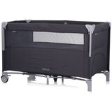 Chipolino putni krevetić s pomičnom stranicom Relax Anthracite linen | shoptok.hr