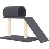  Grebalica za mačke s tunelom i ljestvama tamnosiva 55,5 cm | shoptok.hr