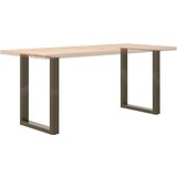vidaXL Noge za blagovaonski stol U-oblik 2 kom Prirodni čelik 60 x (72-73) cm Čelik | shoptok.hr